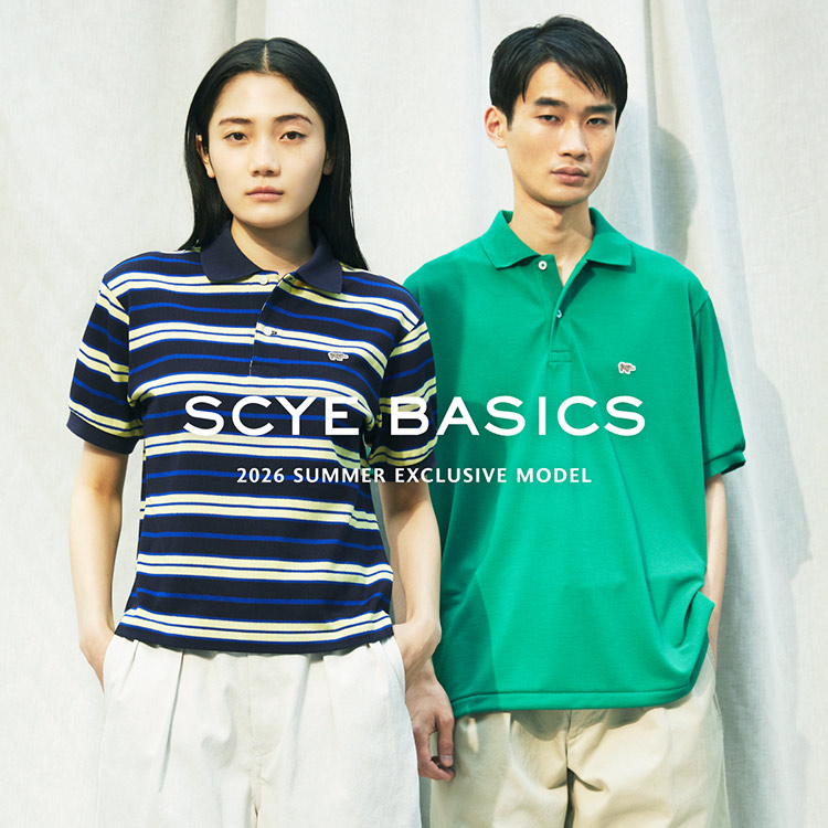 SCYE BASICS | 〈別注〉ポリエステル鹿の子 ポロシャツ MEN