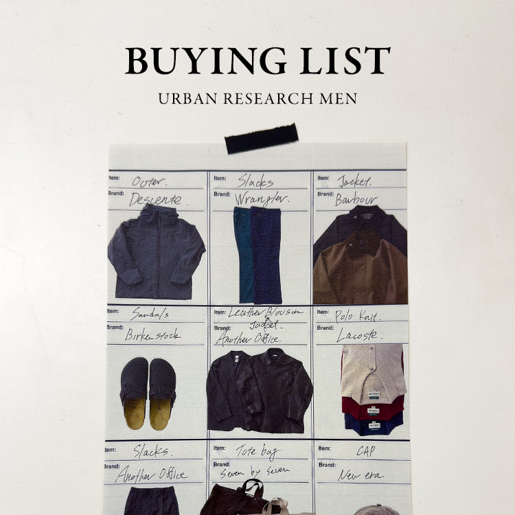 URBAN RESEARCH�i�A�[�o�����T�[�`�j�̃V���b�v�j���[�X�uBUYING LIST�v
