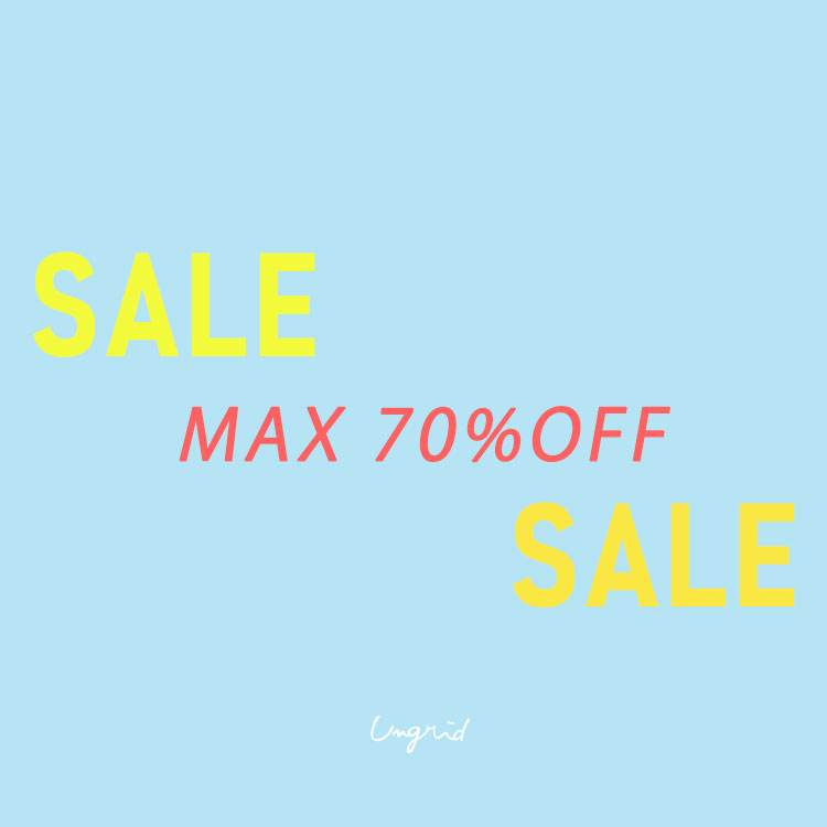Ungrid�i�A���O���b�h�j�̃V���b�v�j���[�X�u�yMAX70%OFF�z�Ă̖{�Z�[�����{���I�v
