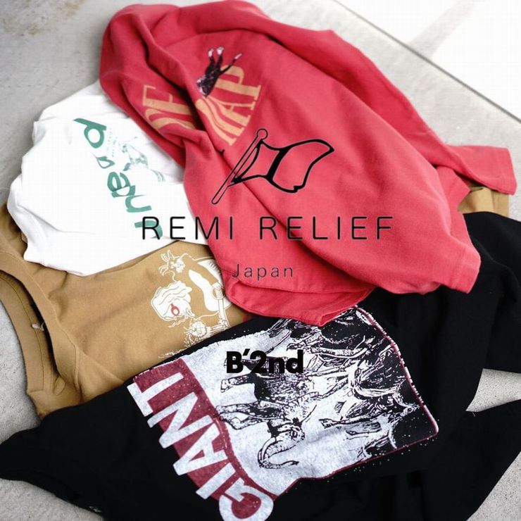 セール】REMI RELIEF(レミレリーフ)別注 SP加工8/天竺ラグランT