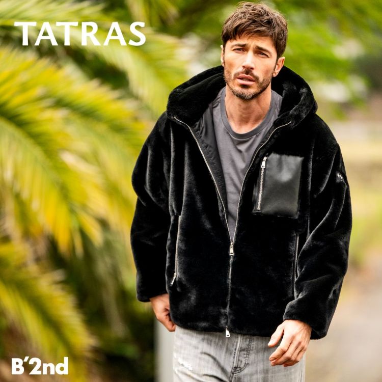 TATRAS(タトラス) ブルゾン MTK20S4228/FEDRO TATRAS (タトラス) バックロゴ フルジップ ボアブルゾン HEDI