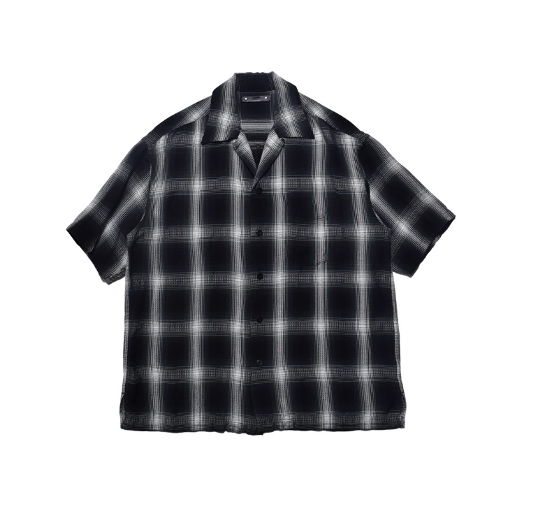 B'2nd�i�r�[�Z�J���h�j�̃V���b�v�j���[�X�u�����K�{�A�C�e���I�yMINEDENIM�zRayon Dobby Plaid S.S Open Collar SH���ׁv
