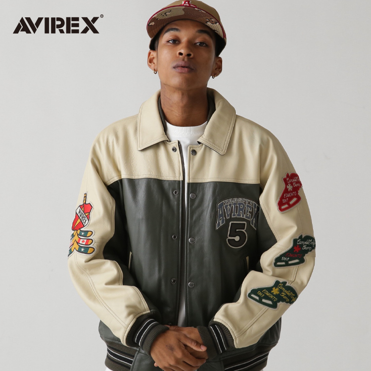 avirex、スタジャンSKOOKUM VARSITY JACKET - スタジャン