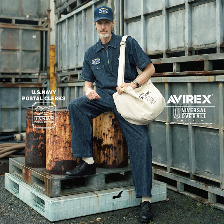 AVIREX�i�A���B���b�N�X�j�̃V���b�v�j���[�X�uAVIREX | UNIVERSAL OVERALL �gNAVY POSTAL CREAKS�h�v