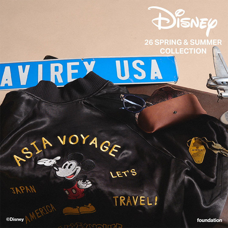 AVIREX�i�A���B���b�N�X�j�̃V���b�v�j���[�X�uAVIREX Disney '26 SPRING&SUMMER COLLECTION"ASIA VOYAGE"�v
