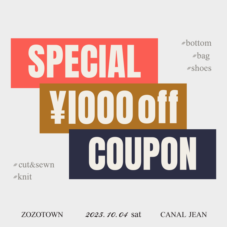 CANAL JEANiLiW[j̃Vbvj[XuyCANAL JEANzJeS[聏1,000 OFF COUPONIv
