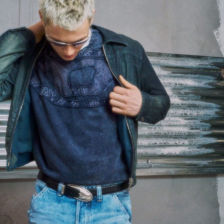 メンズ カウレザー 二つ折りウォレット（財布）｜DIESEL（ディーゼル