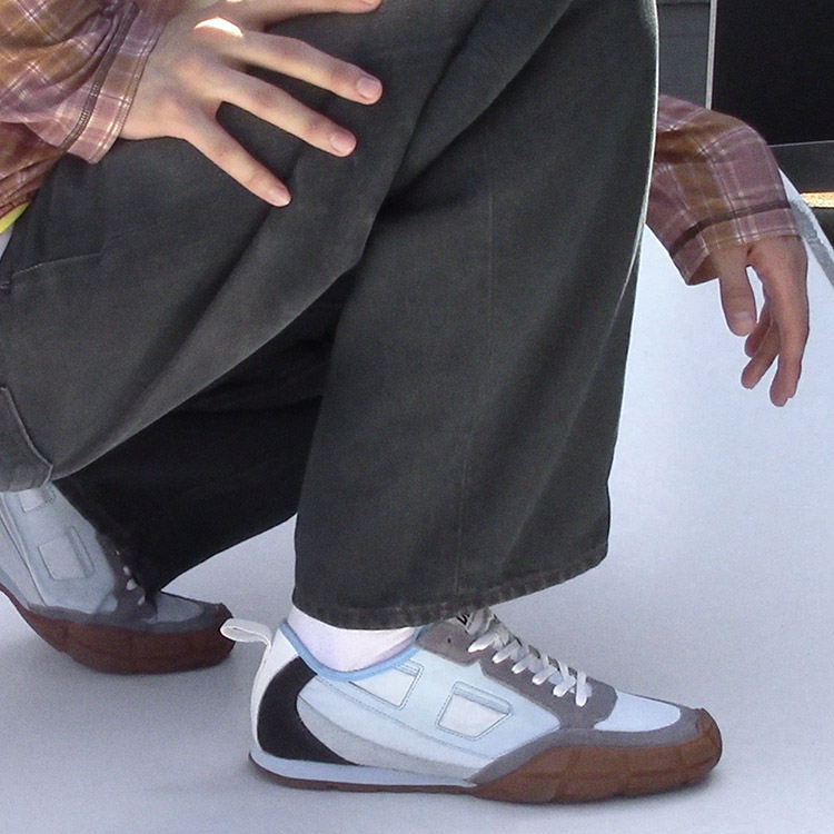 メンズ デニムスリッポンミュール D-WOODSTOCK SLIP-ON（サンダル
