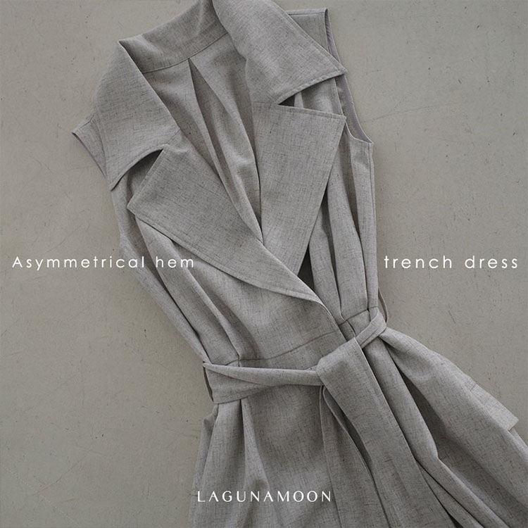 LAGUNAMOON�i���O�i���[���j�̃V���b�v�j���[�X�u�y Asymmetrical hem trench dress �z�v