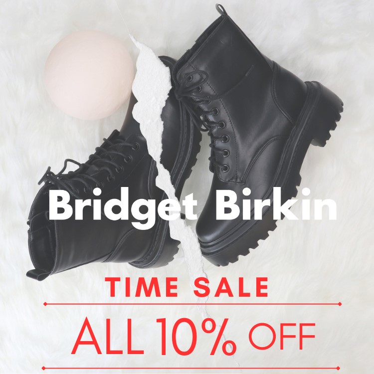 セール】【Bridget Birkin】ハート金具ベルトショートブーツ(533030