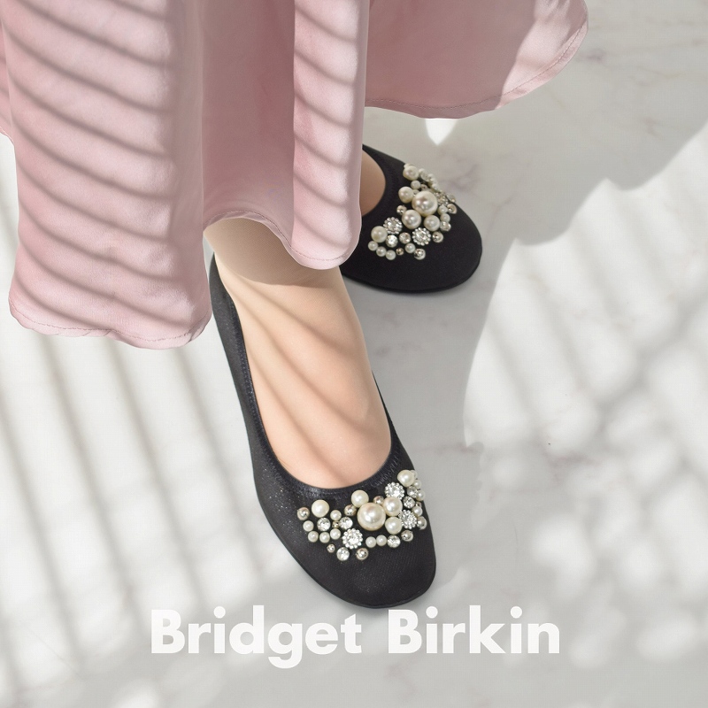 Bridget Birkin walk】パールビジューウォーキングパンプス(515203 