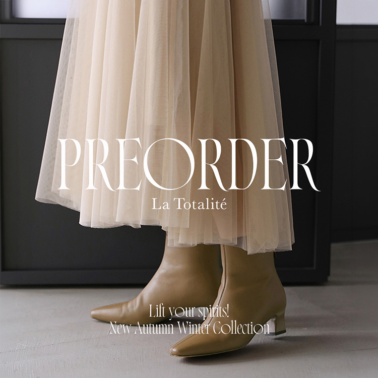 La TOTALITE�i�� �g�[�^���e�j�̃V���b�v�j���[�X�uPRE ORDER�b�V�[�Y�����[�h���������Ă�H�߂��A�C�e���v