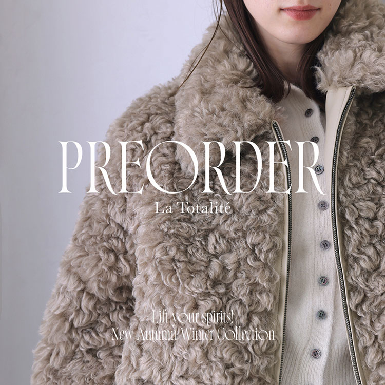 La TOTALITE�i�� �g�[�^���e�j�̃V���b�v�j���[�X�uPRE ORDER�b�f�ނō����t���A�{�A�E�^�[�v