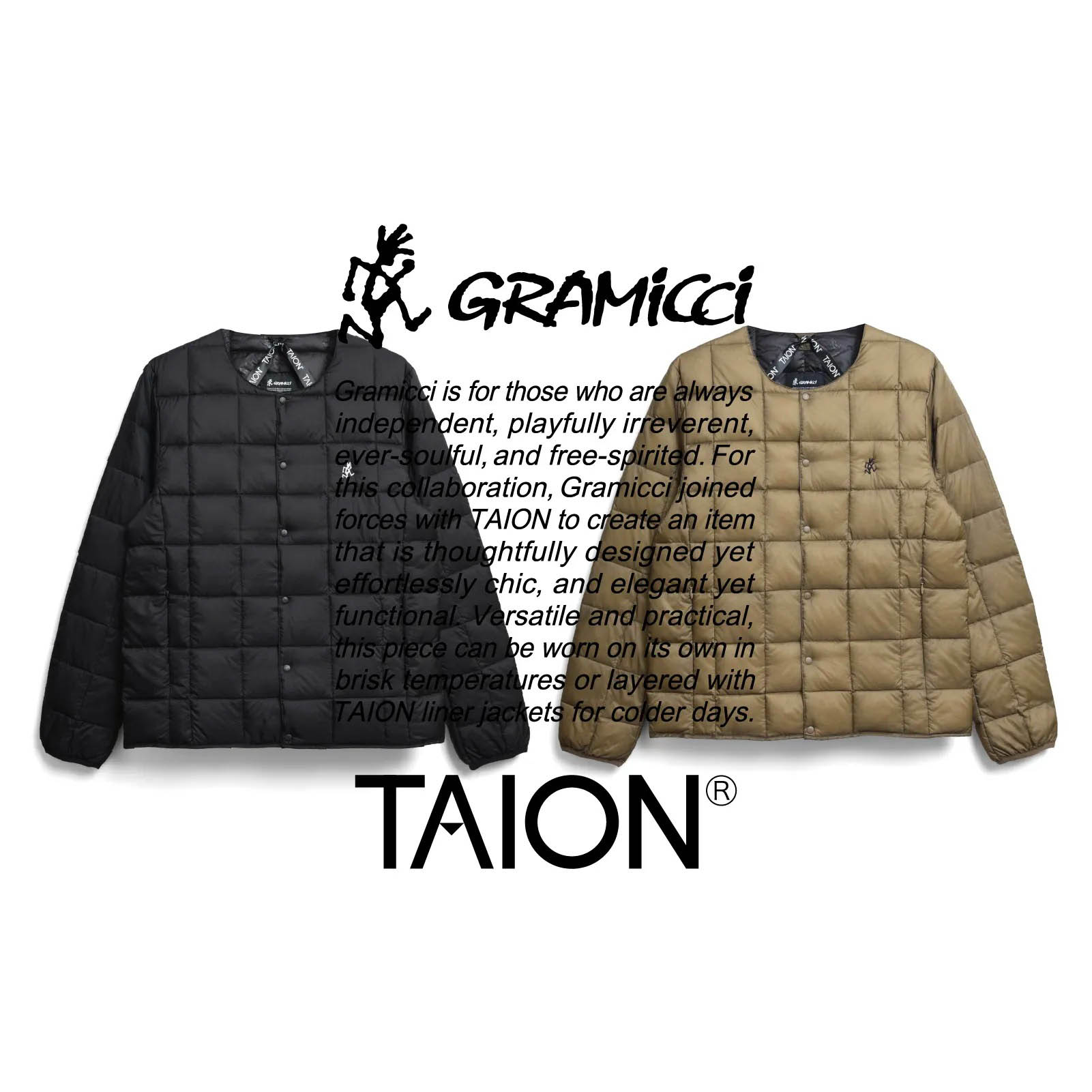 GRAMICCI グラミチ / TAION × GRAMICCI INNER DOWN JACKET タイオン コラボ インナーダウンジャケット（パッカブル）  / G2FU-J082-TG（ダウンジャケット/コート）｜And A（アンドエー）のファッション通販 - ZOZOTOWN