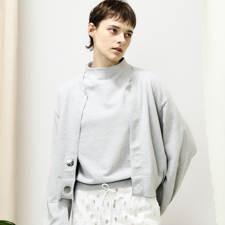 unfil アンフィル / stretch superkid mohair short cardigan