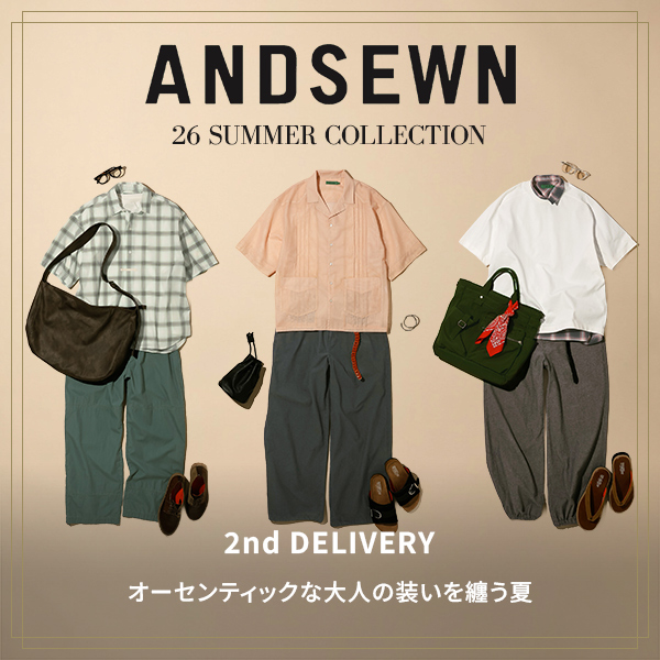 niko and...�i�j�R�A���h�j�̃V���b�v�j���[�X�uANDSEWN 26 SUMMER COLLECTION�v
