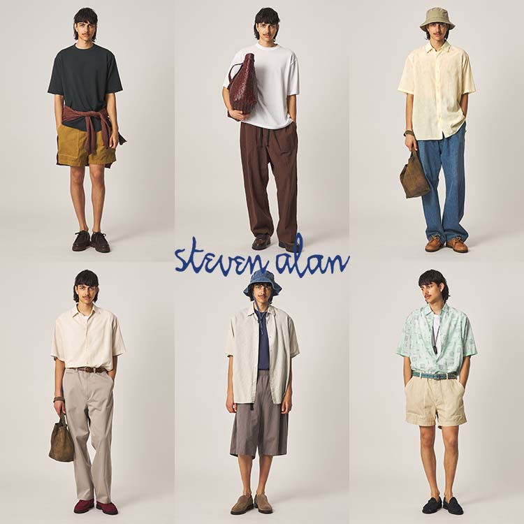 Steven Alan＞ ハイツイスト ニット ショートスリーブ ポロシャツ