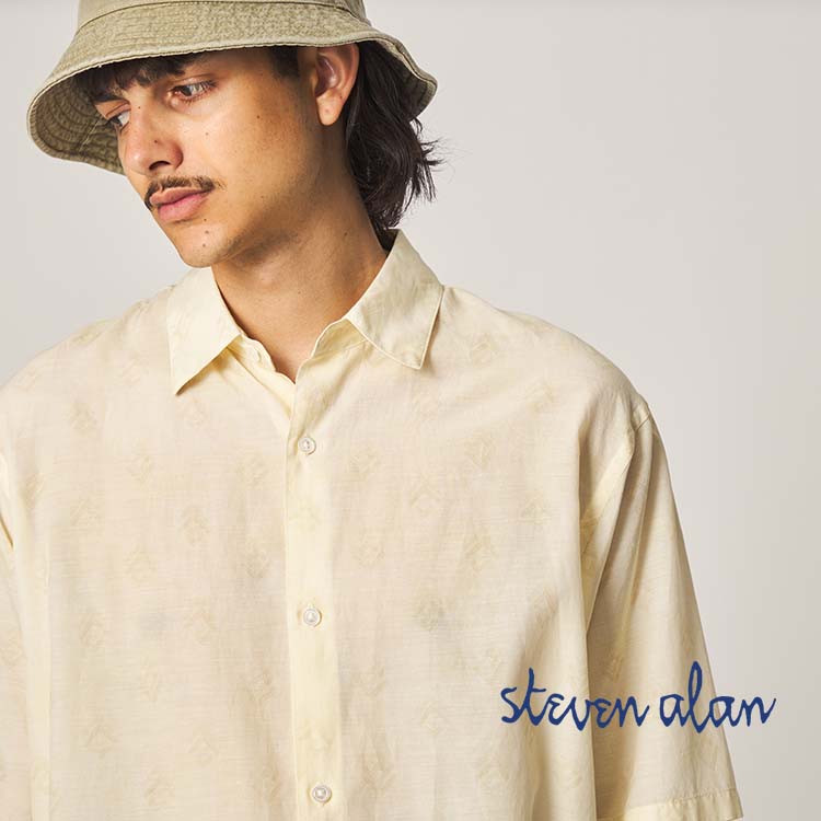 Steven Alan＞ ハイツイスト ニット ショートスリーブ ポロシャツ
