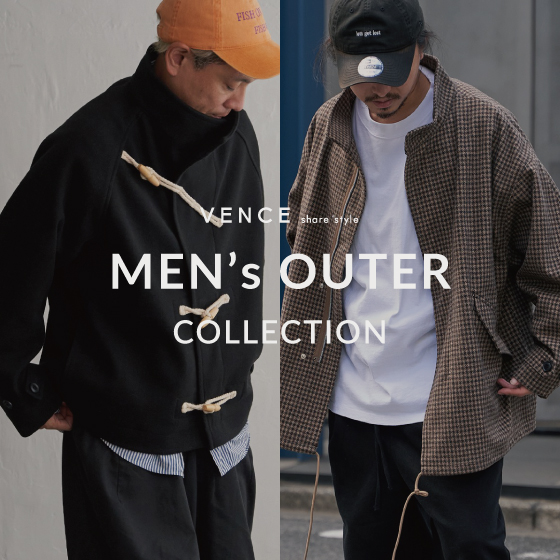 VENCE share stylei@X VFAX^Cj̃Vbvj[XuyVׁzMEN's OUTER COLLECTIONv