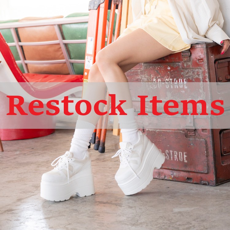 R&E】厚底ラバーStormソックスレースアップミドルブーツ（ブーツ