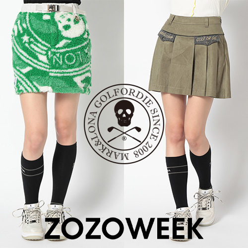 極美品 MARK & LONA スカートカモフラ スカル 迷彩 ゴルフ 38 M 専用