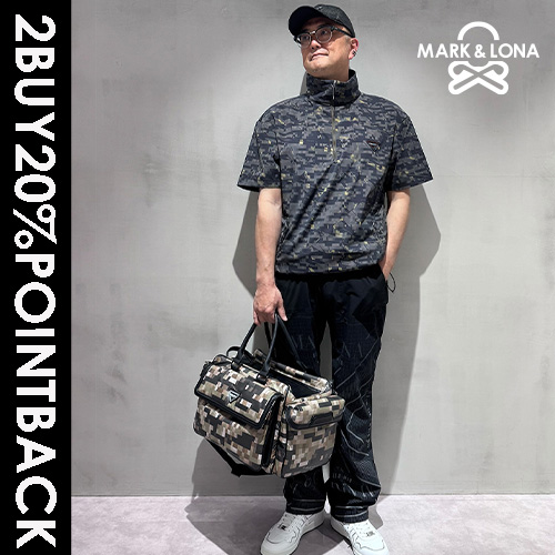 【Kazuyuki】マークアンドロナ　ハーフジップ　モックネック　48 L MARK&LONA（マークアンドロナ） 【新品】マークアンドロナ 長袖