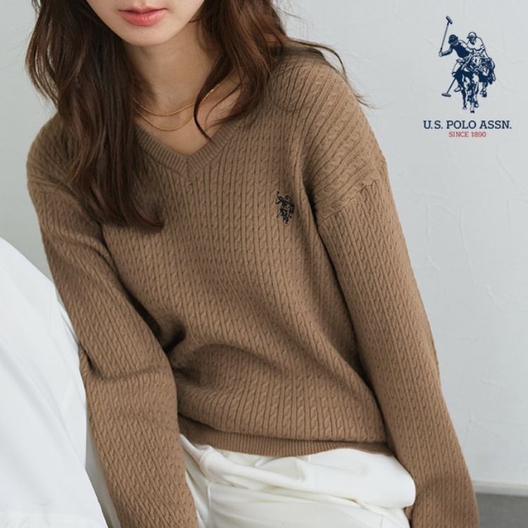 Pierrot（ピエロ）のショップニュース「Pierrot×U.S. POLO ASSN.|今季秋冬ラインから新作のVネックケーブルニットが登場！」