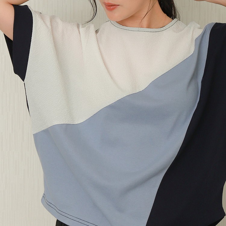 libelle more（リベル モア）のショップニュース「着るだけでこなれる。バイカラーデザインドルマンT！」