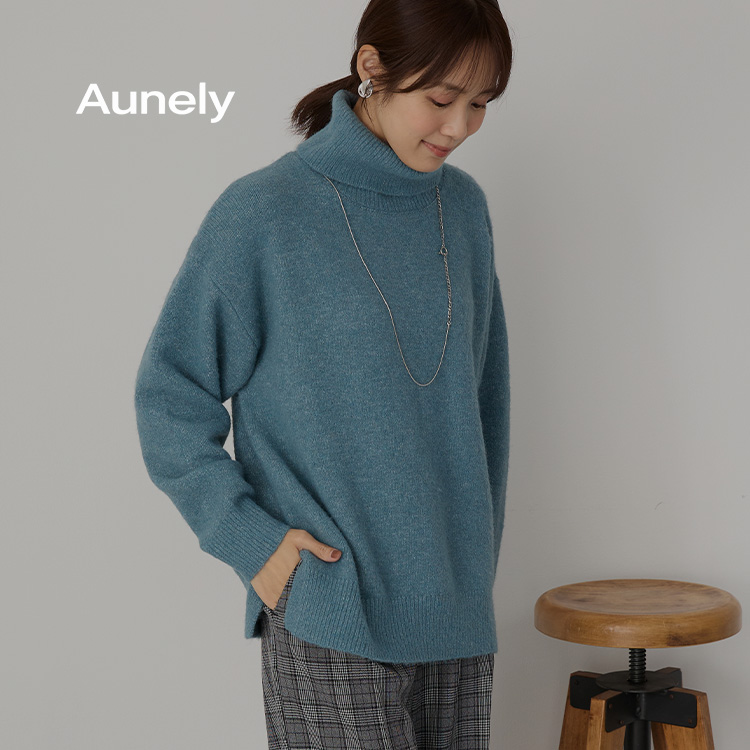 MONO-MART(モノマート)の「【Aunely】ふんわり軽やか。大人のシャギータートルネックニット」