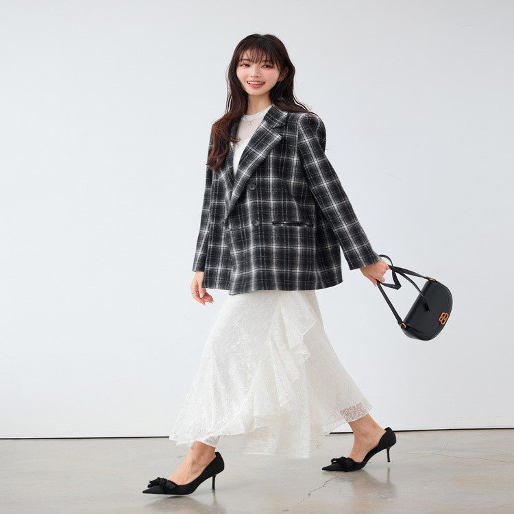 SAISON DE PAPILLON(セゾン ド パピヨン)の「起毛感のあるチェック柄ジャケット」