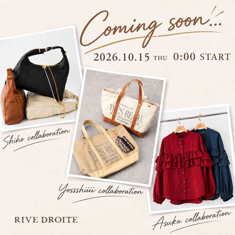 RIVE DROITE（リヴドロワ）のショップニュース「10/15(木)  0:00～  販売スタート、注目アイテムをご紹介」