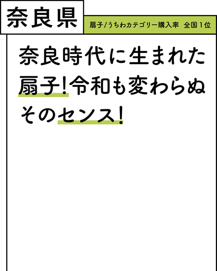奈良県 扇子/うちわカテゴリー購入率 全国1位 奈良時代に生まれた扇子！令和も変わらぬそのセンス！